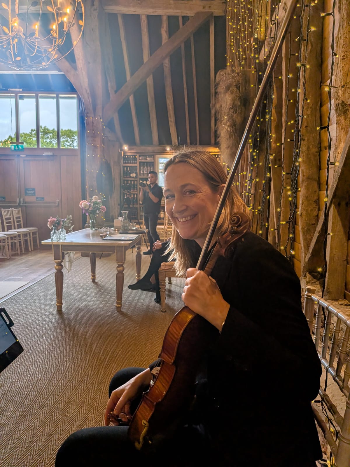 Amy Wedding At Odo's Barn Billinghurst String Quartet